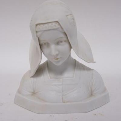 1019	GERMAN BISQUE BUST OF A WOMAN 6 IN HIGH
