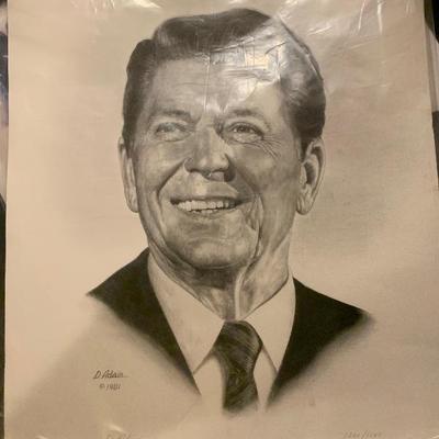 D. Adair art Reagan Portrait