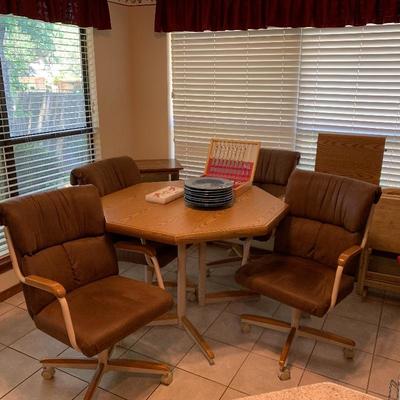 kitchen set 4 chairs 1 leaf