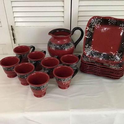 Red Dining Ware Set