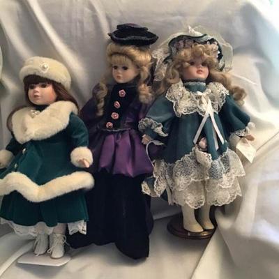 Victorian Style Dolls on Stands