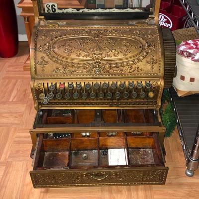 Fabulous old cash register needs some tlc.  Not working