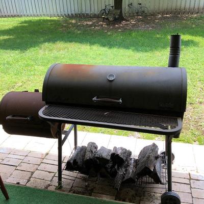 Charcoal grill smoker