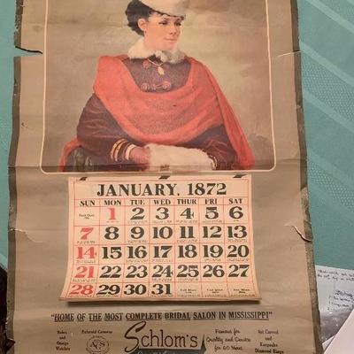 1872 calendar
