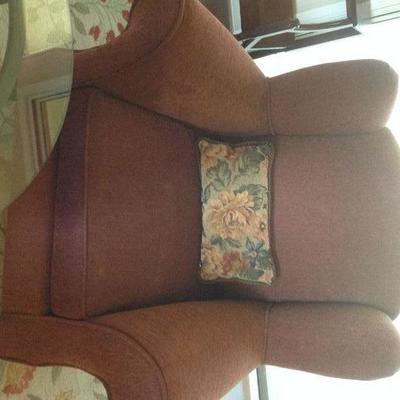 Pair of wing back chairs