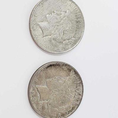2 1923 Silver Peace Dollars - Philadelphia