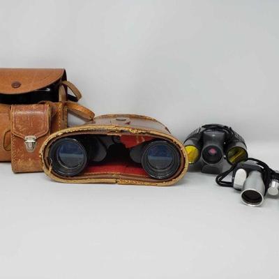 1026 5 Pairs Of Binoculars Brands Include Tasco, The Sharper Image, Carl Seitz, Vicki,