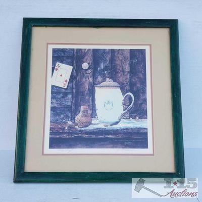8109: "The Face in the Jar by the Door" by Keith Author Proof. The face in the jar by the door 17" x 16". Signed...