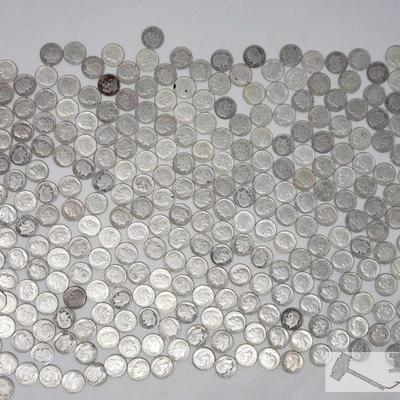 11293: Approx 315 Pre 1964 Silver Dimes, Weighs Approx 749.7g