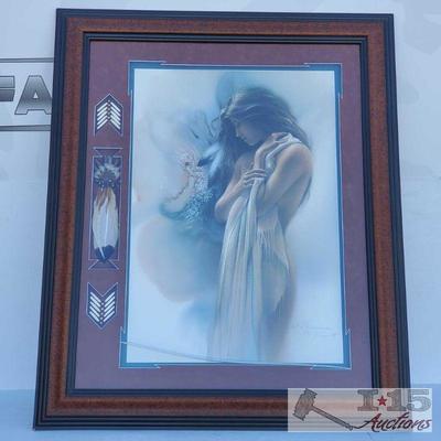 8104: Morning Star" by Lee Bogle, Beautiful Frame. Lee Bogle's Morning Star 34" x 24" print 83/950. 46.5" x...