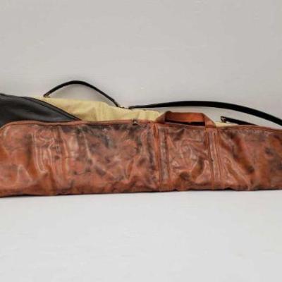 1303 2 Leather Rifle Cases 2 Leather Rifle Cases