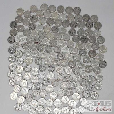 11233: Approx 158 Pre 1964 Silver Quarter's, Weighs Approx 990.1g