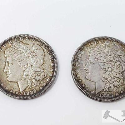 11102: 2 1921 Morgan Silver Dollars- San Francisco