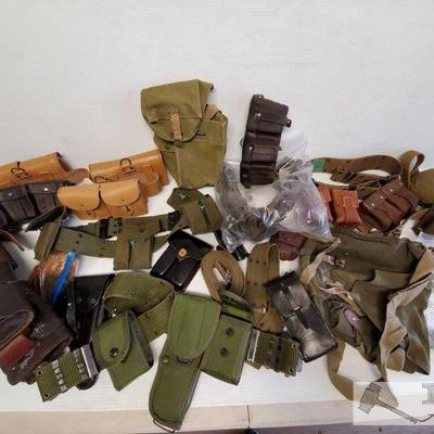 7093: Military Belts with Pouches