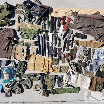 7131: Assorted Military Gear Including Pouches, Belts and More