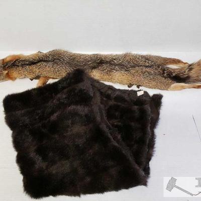 7034; Real Fox Fur Scarf and a Fur Scarf
