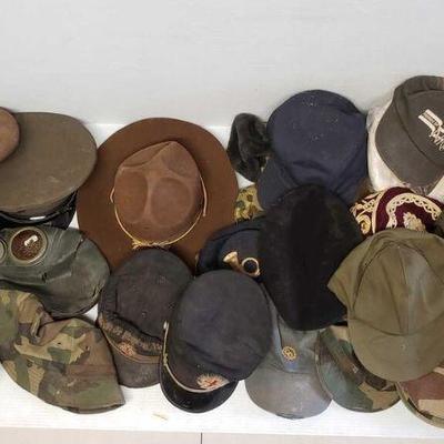 7054: Military Caps, and a Vintage Gas Mask
