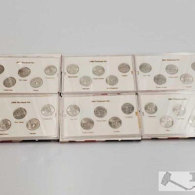 11321: 6 Sets of 1999-2002 Platinum Edition State Quarter Collection