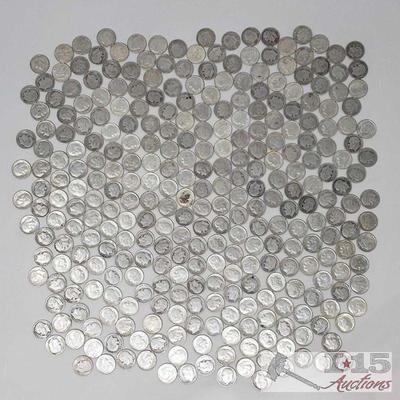 11283: Pre 1964 Silver Dimes, Weighs Approx 762.1g