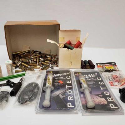 1045 Gun Oil, Gun Grease, Miscellaneous Ammo, and More Also Includes .22, .9mm, .40 Sw, .45 Auto, .38 Special, .44 Mag, .223, 3030 Win,...