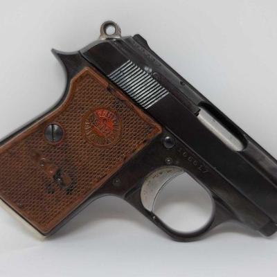Astra Cub .22 Cal SemiAuto Pistol With Magazine. Serial Number- 166617 Barrel Length- 2.25