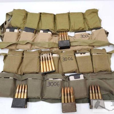 2066 Approx 200 Rounds of .3006 with Pouches