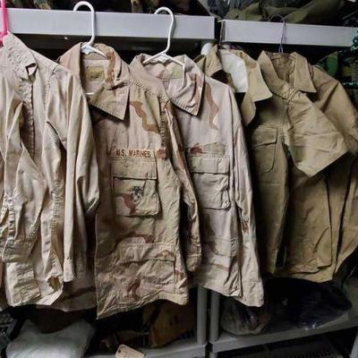 7114: Military Shirts and Camo Jackets