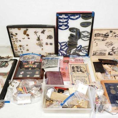 7065: Military Medals In Frames and Pins