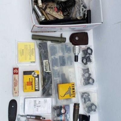 2408	

Scope Mounts, Timney Trigger In Box, Trigger Guard Screws, Misc Screws, And Other Misc Gun Parts
Scope Mounts, Timney Trigger In...