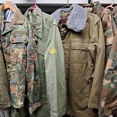 7091: Military Green and Camo Jackets and Balaclavas