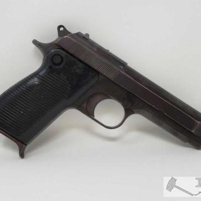 Beretta 1951 .9mm Semi-Auto Pistol With 10 Round Magazine , Serial Number- 31946 Barrel Length- 4.5