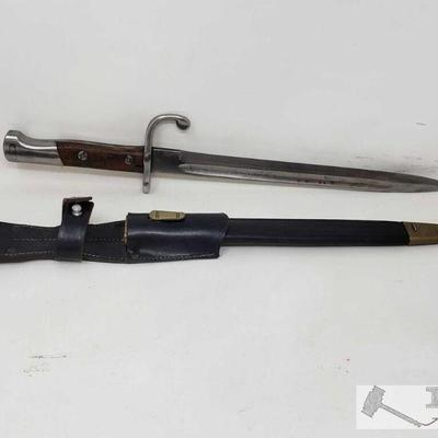 2224 Brazilian 1908 Mauser Bayonet and Scabbard