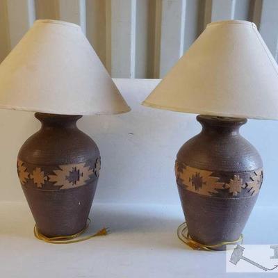 2 Lamps with Lampshades