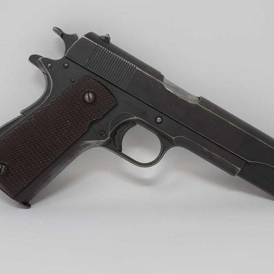 385 Colt 1911A1 US ARMY .45 SemiAuto With Magazine. 385 Colt 1911A1 US ARMY .45 SemiAuto With Magazine. Serial Number-1640718 Barrel...