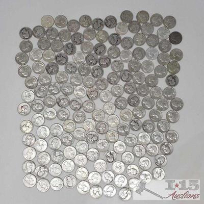 11236: Approx 161 Pre 1964 Silver Quarter's, Weighs Approx 1,001.2g