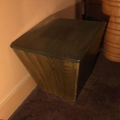 Wooden box accent table and Storage. Top comes off.