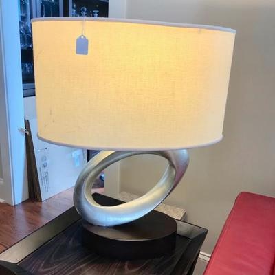 Brushed steel lamp $165