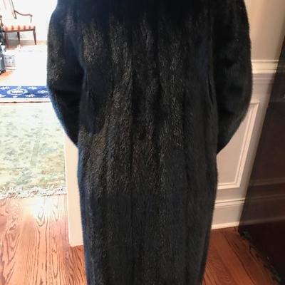 Lady's black mink coat $395
