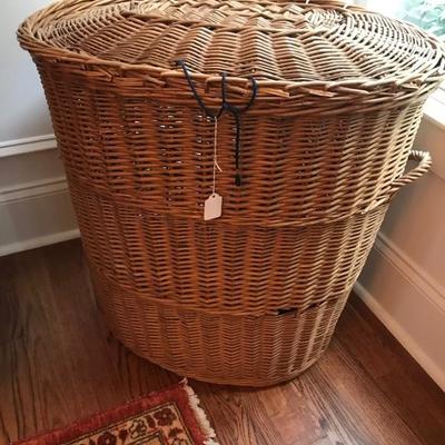 Large wicker basket $75