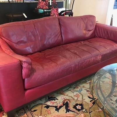Natuzzi Italian leather sofa $750
96 X 34 X 37