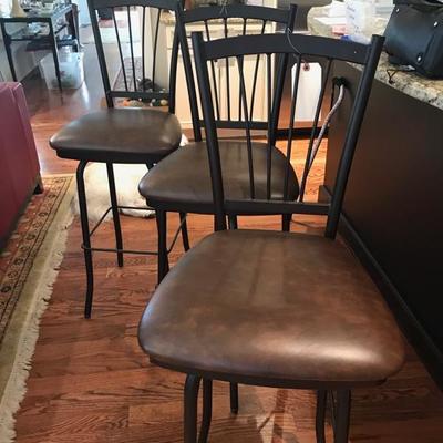 Leather and metal barstool $65 each
3 for $170