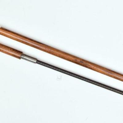 antique canes including sword cane