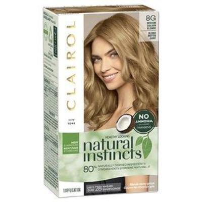 Clairol Natural Instincts Demi-Permanent Hair Color - 8G Medium Golden Blonde, Sunflower - 1 Kit