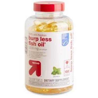 100% Wild Alaskan Burp Less Fish Oil Dietary Supplement Softgels - 150ct - Up&Up