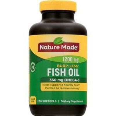 Nature Made Burp - Less Fish Oil 1200 mg Softgels - 200ct
