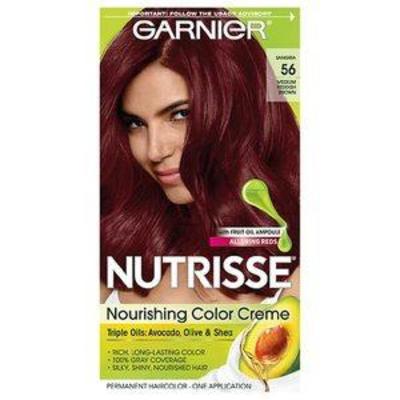 Garnier Nutrisse Nourishing Hair Color Creme, 56 Medium Reddish Brown (Sangria), 1 kit