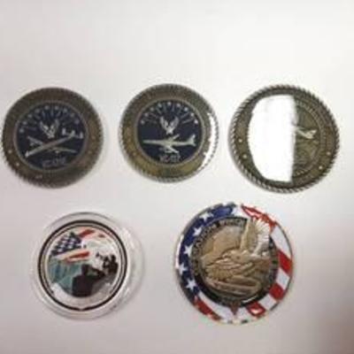 (5) Military Challenge Coins