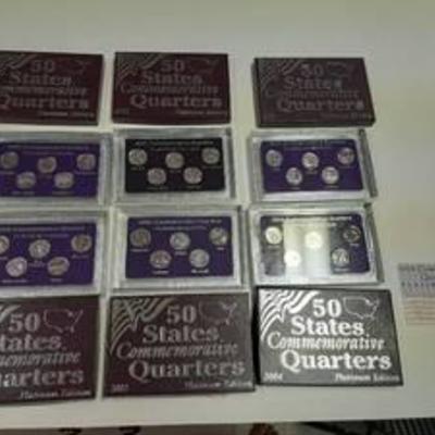 (6) 50 States Commemorative Quarters Platinum Edition - 1999 to 2004