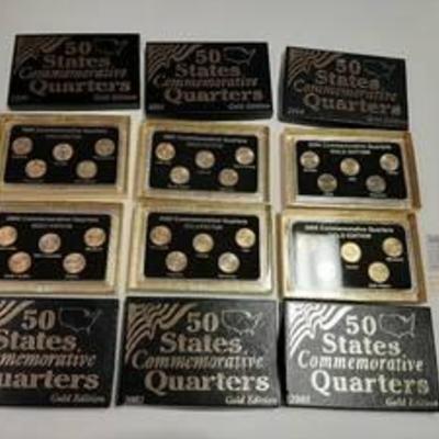 (6) 50 States Commemorative Quarters - 1999, 2000, 2001, 2002, 2004, 2005
