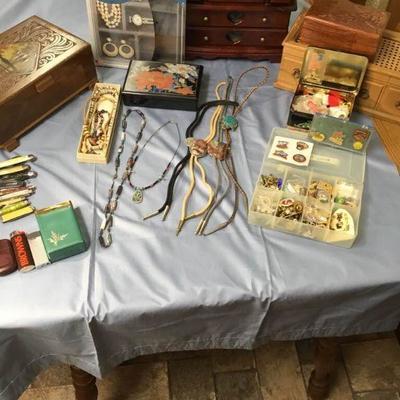 Miscellaneous Jewelry Boxes, Jewelry, and More